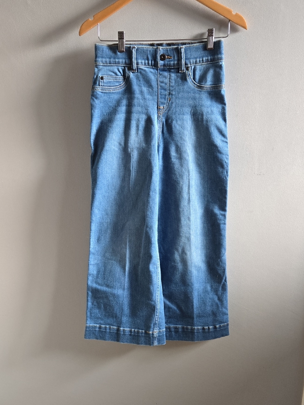 Spanx Cropped Wide Leg Jeans Size Small